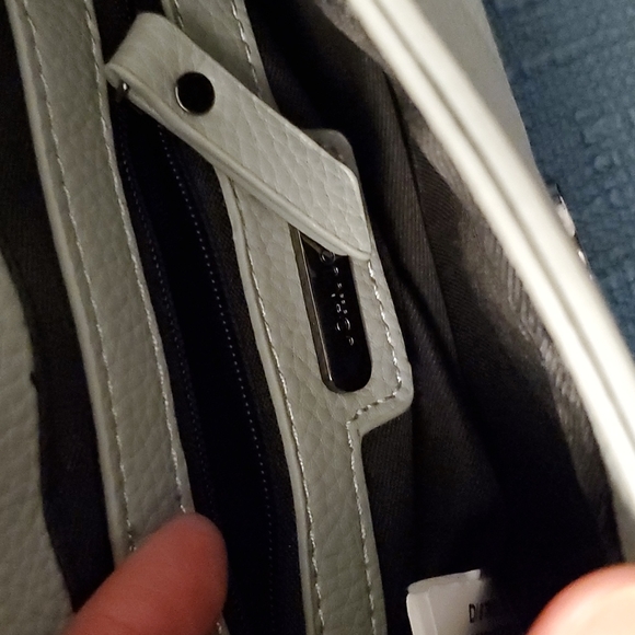 John John Baby Blue Mini Crossbody Bag – Genuine Leather NEW - Picture 4 of 6